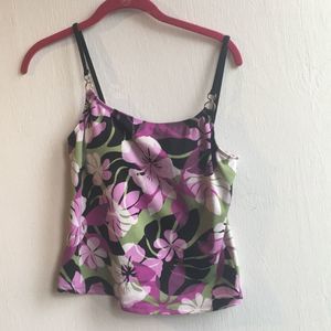 Merona Floral Purple Tankini Top